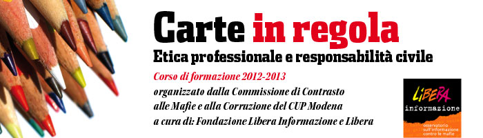 Modena: Carte in regola, i professionisti a lezione di antimafia