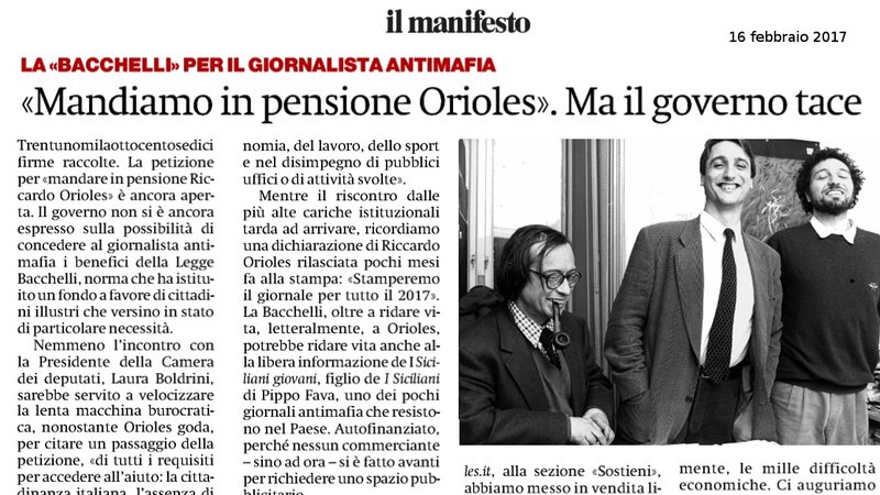 Orioles, il silenzio del Governo