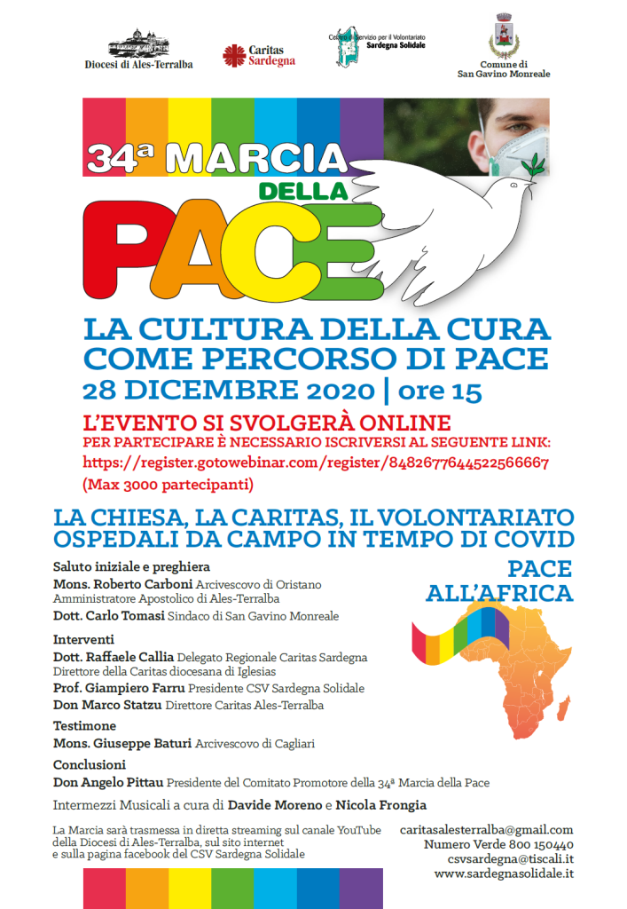 28 dicembre, 34° Marcia della Pace – “La cultura della cura come percorso di pace”