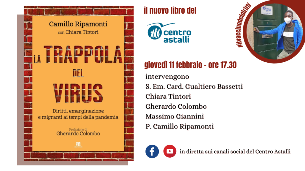 La trappola del virus, presentazione giovedì 11/2 del nuovo libro del Centro Astalli