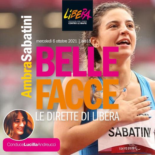 Ritorna “Belle Facce” mercoledì 6/10 con Ambra Sabatini, oro nei 100mt alle Paralimpiadi