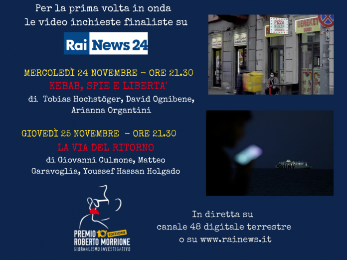 Le inchieste finaliste del Premio Morrione 2021 su Rainews24: oggi e domani