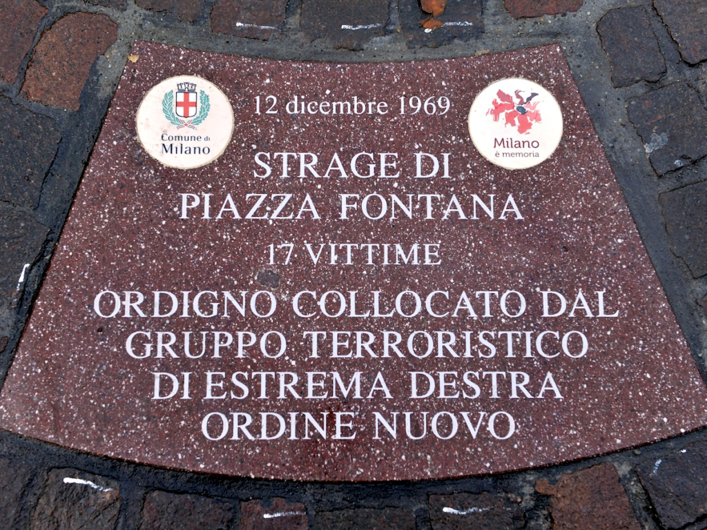 Milano 12 dicembre 2023, 54° anniversario della strage di Piazza Fontana