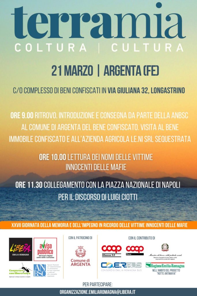 A Longastrino, Argenta (FA) la piazza principale del 21 marzo in Emilia – Romagna