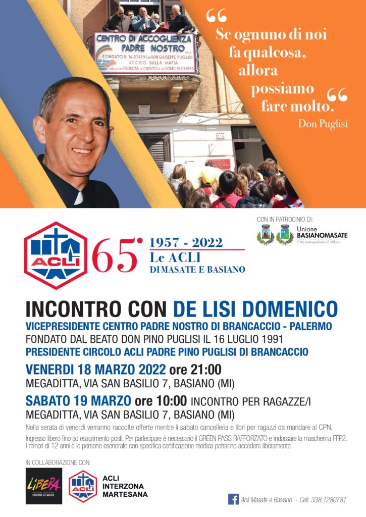 Le ACLI di Masate e Basiano – 1957-2022: “Se ognuno fa qualcosa, allora possiamo fare molto”