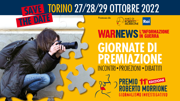Save the date: le giornate finali del Premio Morrione 2022 a Torino dal 27 al 29 ottobre