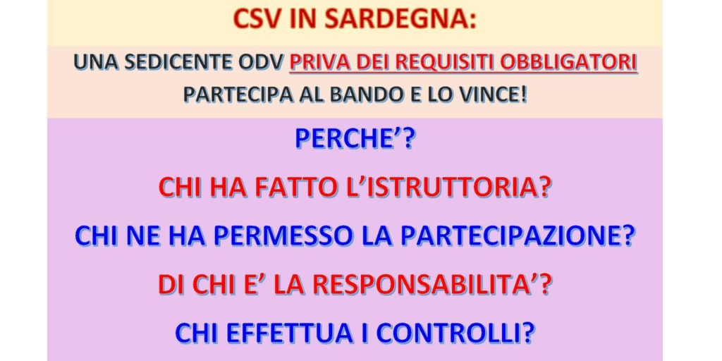 Le domande dei volontari di Sardegna Solidale – Perché