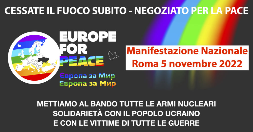 Cessate il fuoco subito, negoziato per la Pace! Manifestazione Nazionale a Roma il 5 novembre