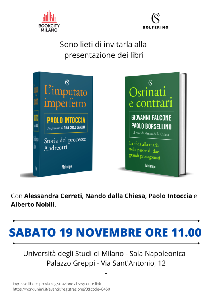 BCM 2022: “L’imputato imperfetto” e “Ostinati e contrari. Giovanni Falcone e Paolo Borsellino”