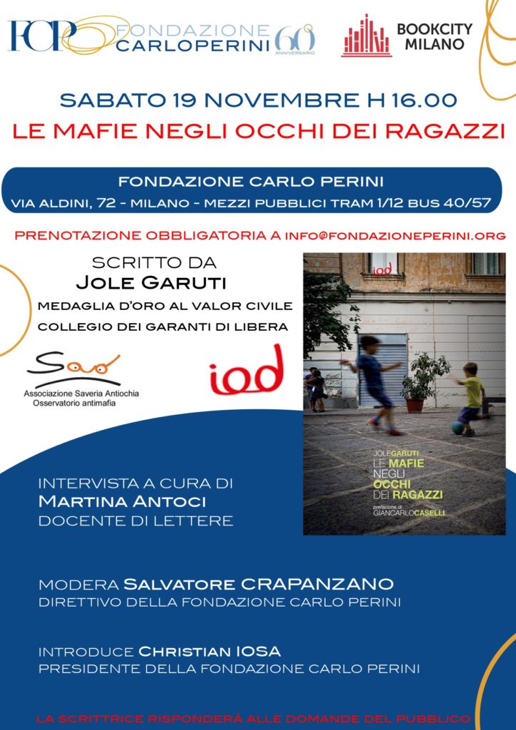 Milano 19 novembre: “Le mafie negli occhi dei ragazzi”