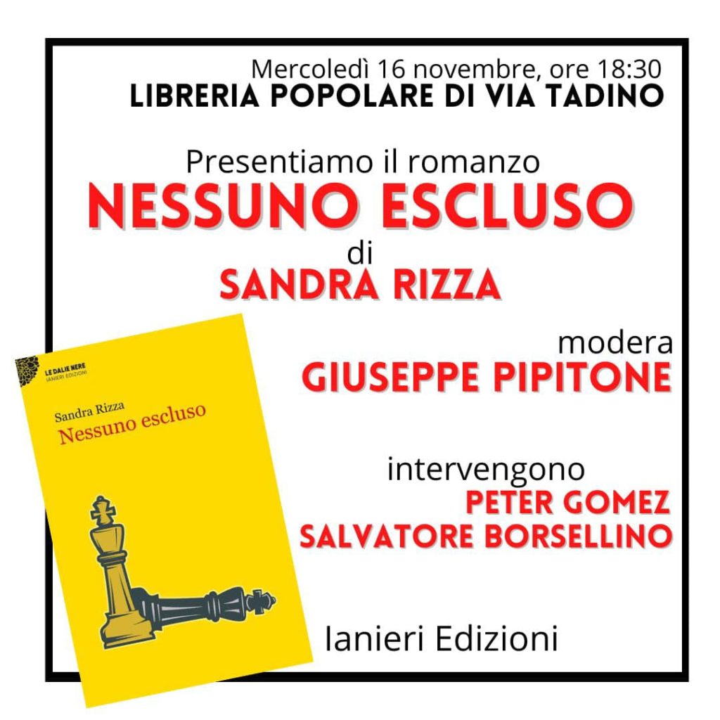 Milano mercoledì 16 novembre, presentazione di “Nessuno escluso”