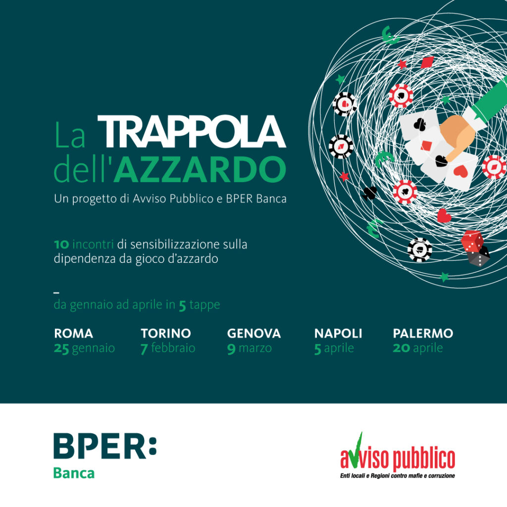 “La trappola dell’azzardo”: cinque tappe da Torino a Palermo