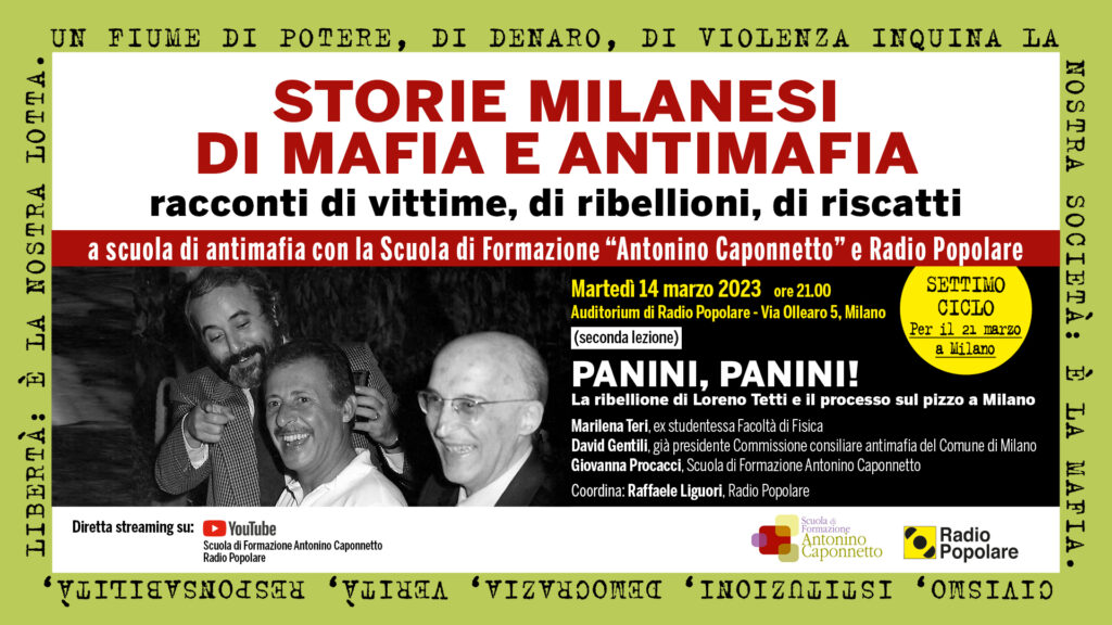 Milano 14/3: “Panini! Panini!”. A scuola di antimafia con Scuola Caponnetto e Radio Popolare