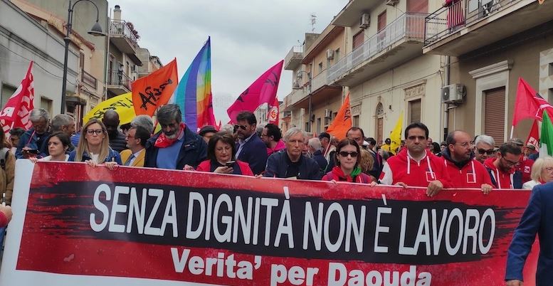1 maggio, Don Ciotti ad Acate(RG): “Su Daouda Diane abbiamo dovere verità”