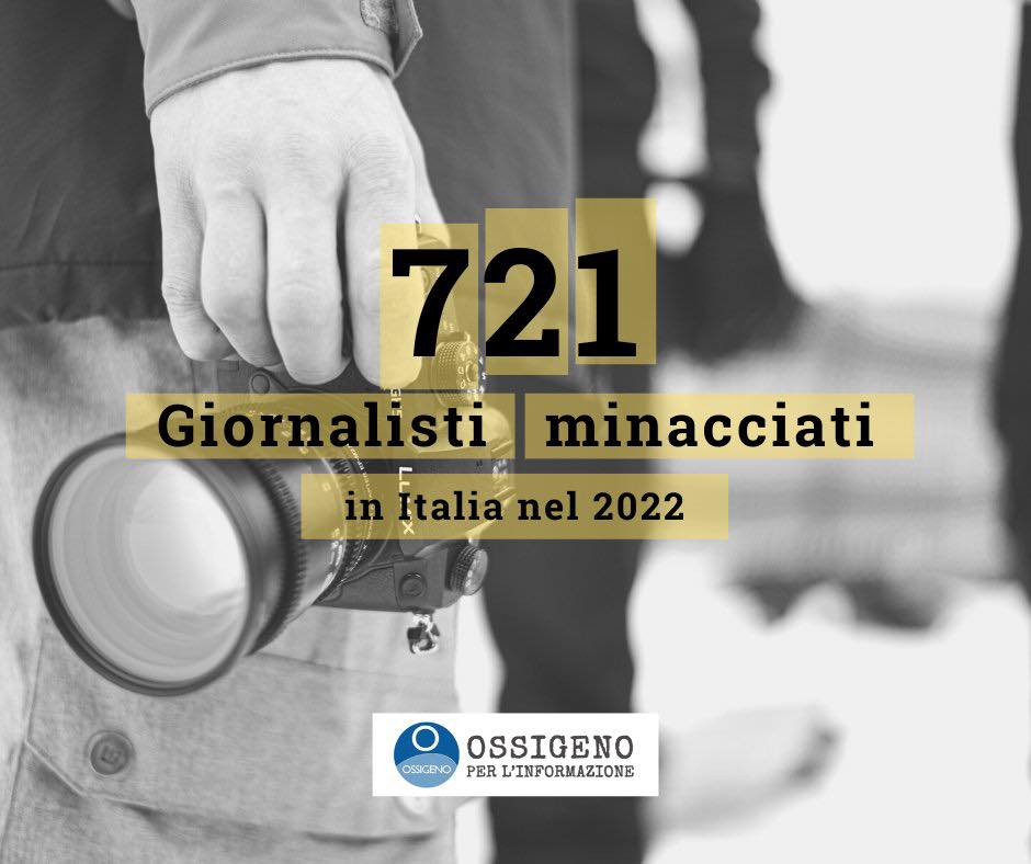 Rapporto Ossigeno 2022. 721 giornalisti minacciati, come dove da chi