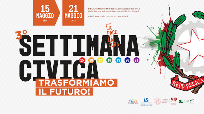 III Settimana Civica 15 – 21 maggio 2023: “Trasformiamo il futuro! Per la pace, con la cura”
