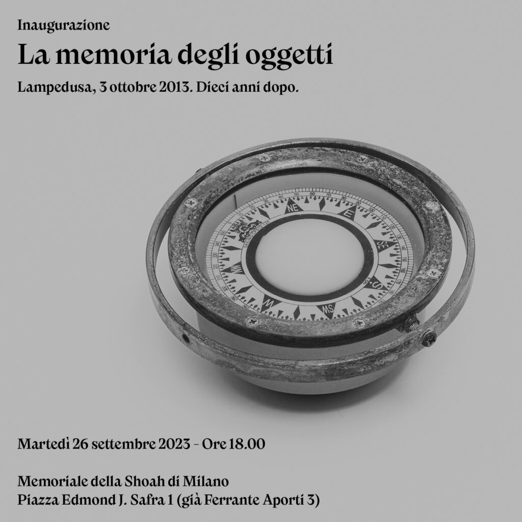 Milano 26 settembre, apre la mostra “La memoria degli oggetti. Lampedusa, 3 ottobre 2013”