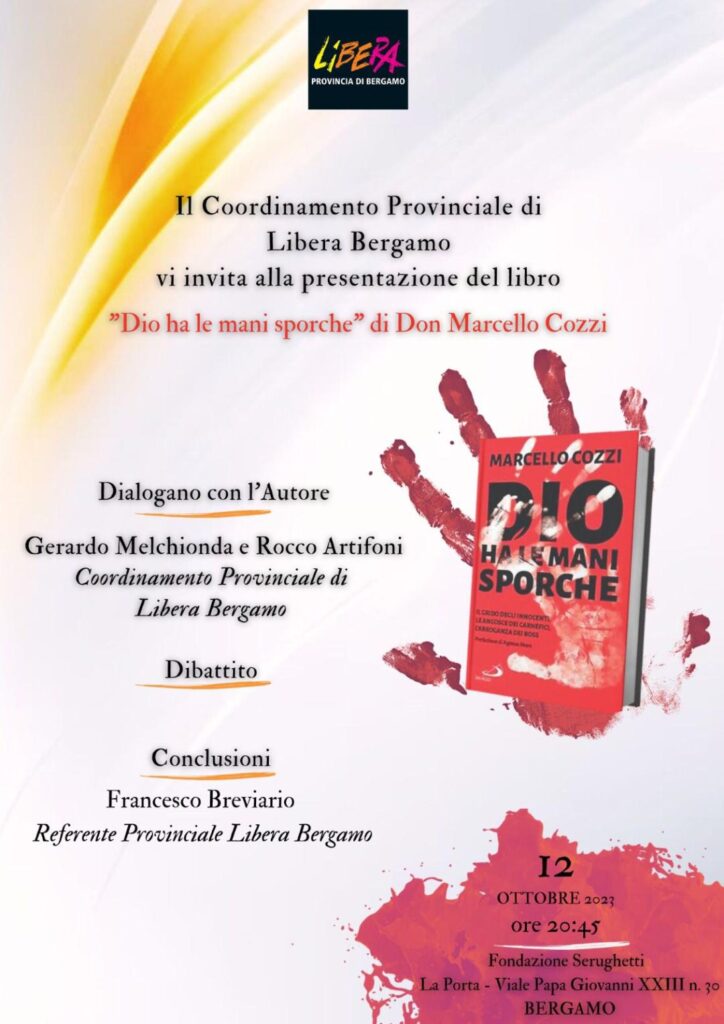 Bergamo, 12 ottobre: presentazione del libro “Dio ha le mani sporche”