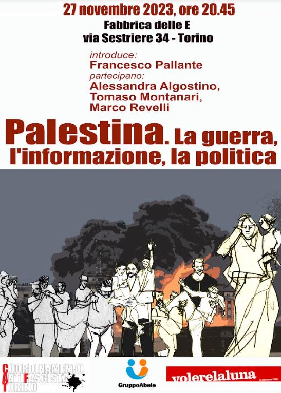 “Palestina. La guerra. l’informazione, la politica”, Torino 27 novembre