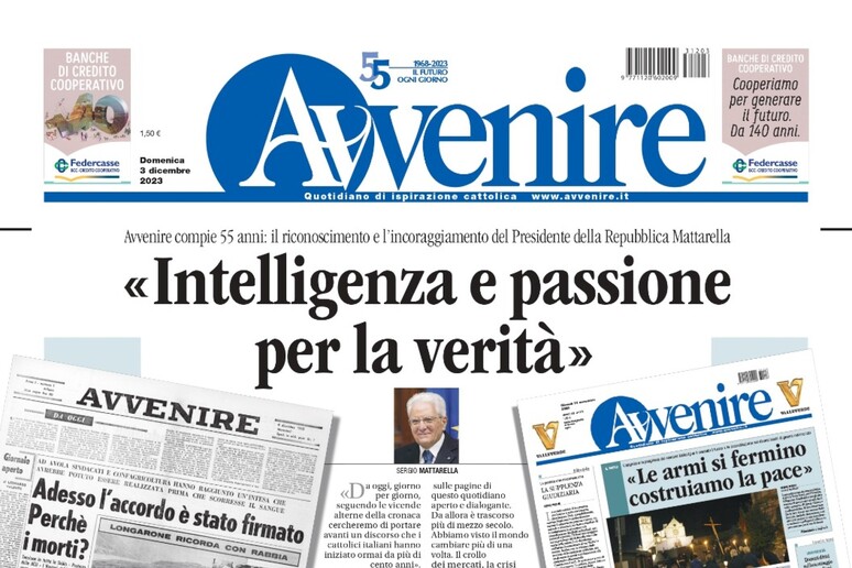 Avvenire compie 55 anni di vita, gli auguri del Presidente Mattarella
