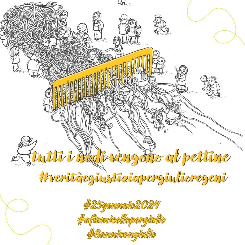 Giovedì 25 gennaio, Fiumicello (UD) ricorda Giulio Regeni a otto anni dall’uccisione in Egitto