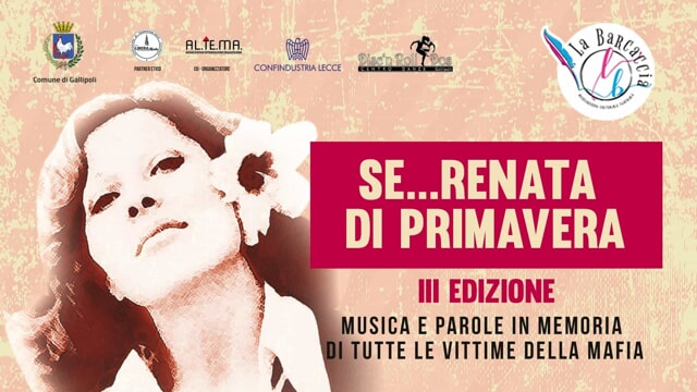 “Se…Renata di primavera” al teatro Italia di Gallipoli (LE) l’omaggio a Renata Fonte