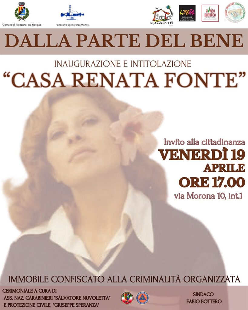 Trezzano sul Naviglio (MI), apre “Casa Renata Fonte”, bene confiscato alla criminalità organizzata