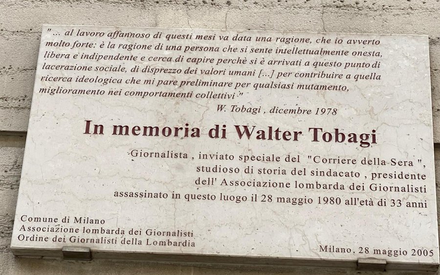 Walter Tobagi ricordato a Cerro Maggiore e a Milano dalla Lombarda e dal gruppo Cronisti
