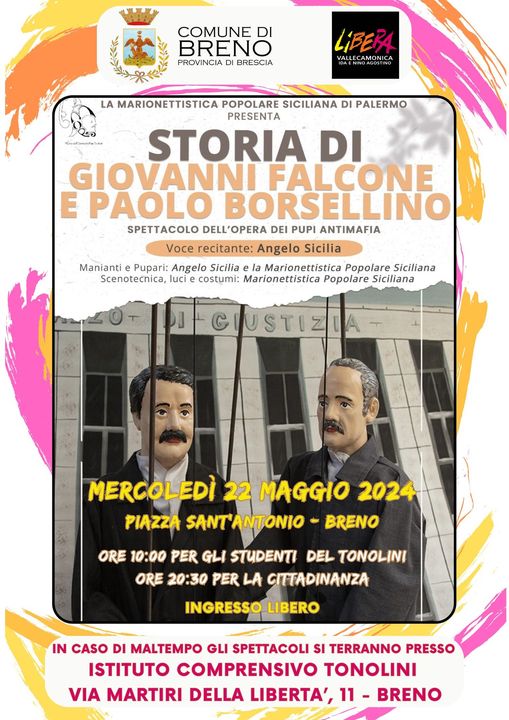 Breno (BS) 22 maggio: “Storia di Giovanni Falcone e Paolo Borsellino”