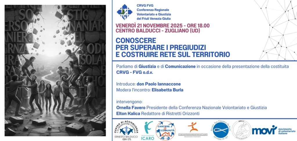 “Conoscere per superare i pregiudizi e costruire rete sul territorio”, Zugliano (UD) 21 novembre