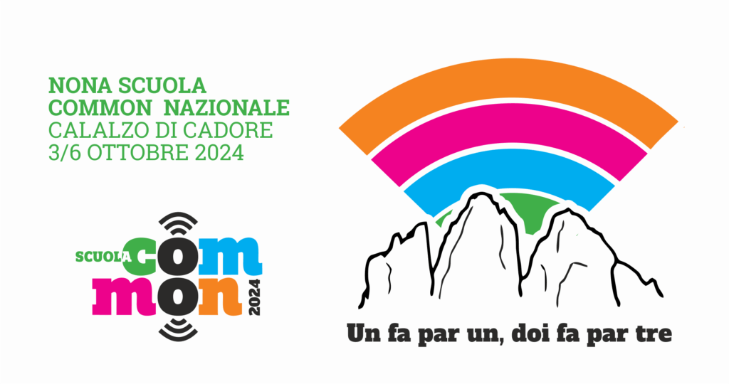 “Doi fa par tre”, nona edizione di Scuola Common, dal 3 al 6 ottobre a Calalzo di Cadore (BL)
