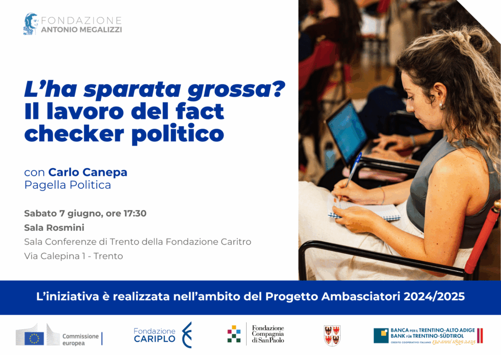 Trento, 7 giugno: evento conclusivo del Progetto Ambasciatori 2024/2025 di Fondazione Megalizzi