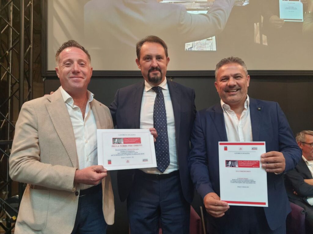 Oggi a Bologna conferito il “Premio Pio La Torre” ad amministratori, sindacalisti e giornalisti