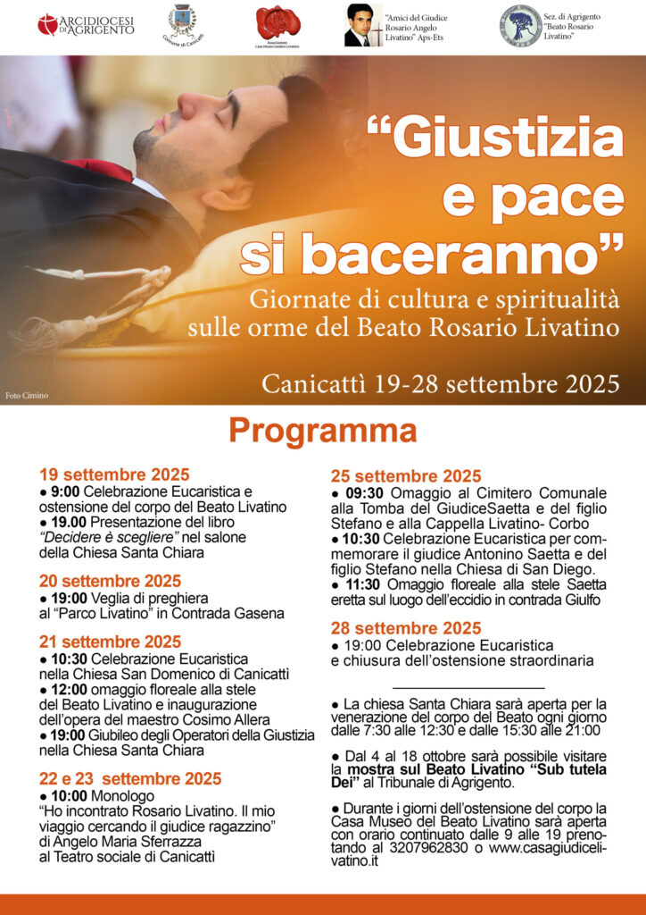 Canicattì (AG): Celebrazioni in memoria dei giudici Livatino e Saetta