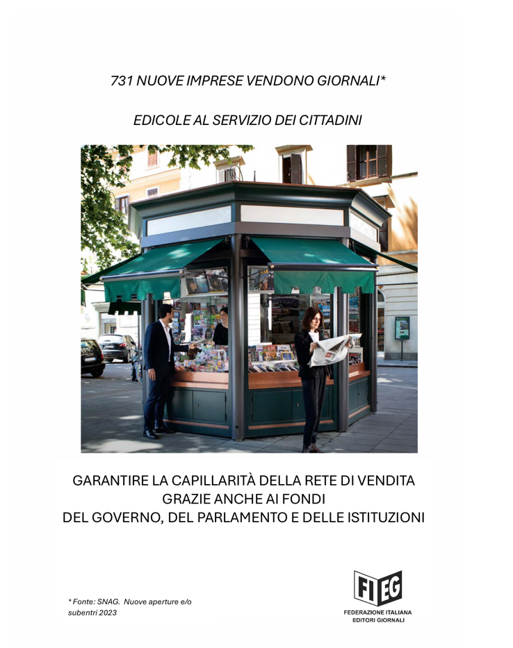La Fieg lancia una campagna a sostegno delle edicole