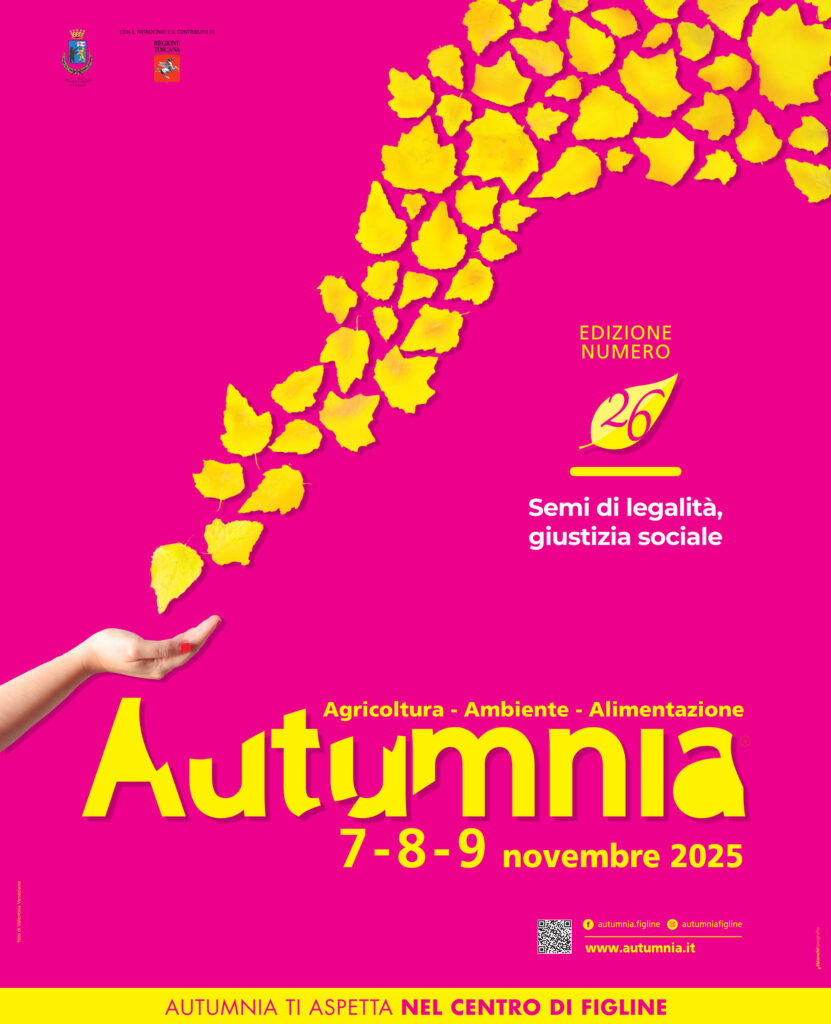 Ad ‘Autumnia Figline’ dal 7 al 9 novembre tre appuntamenti con Libera