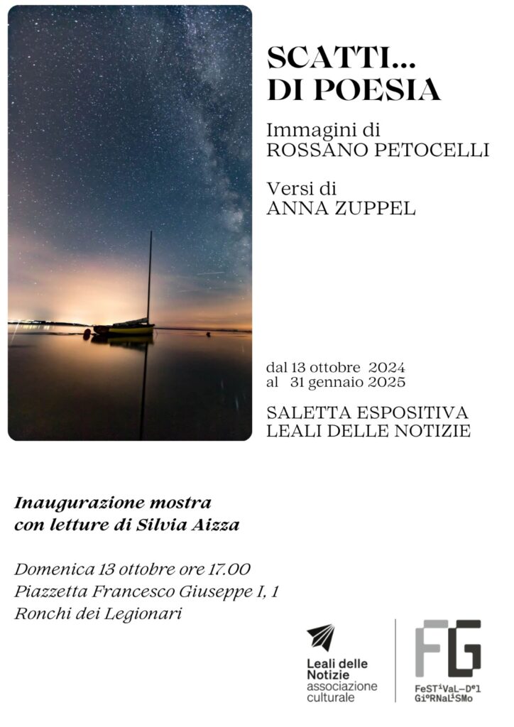A Ronchi dei Legionari (GO) “Scatti…di poesia”, la mostra del fotografo Rossano Petocelli