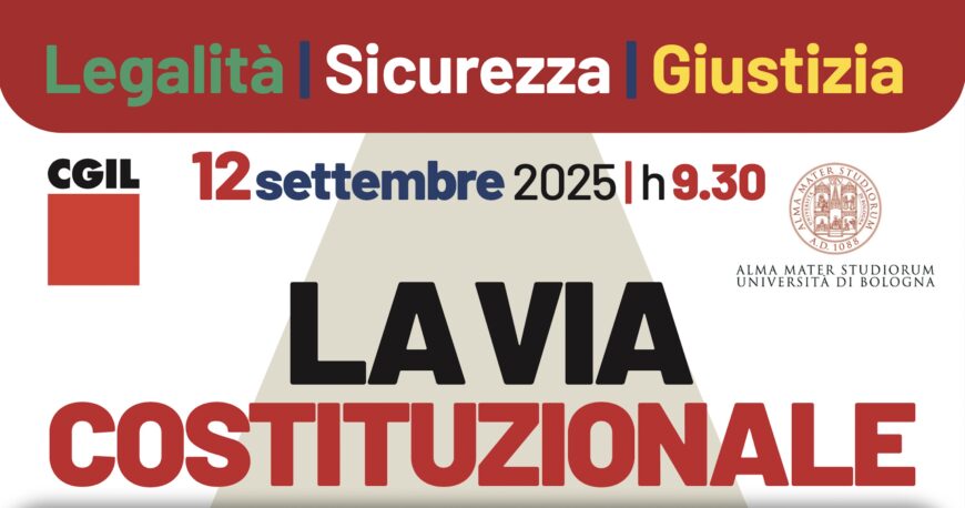 Bologna 12 settembre, IX Edizione “Riconoscimento Pio La Torre”