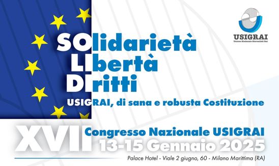 XVII Congresso Usigrai, 13-16 gennaio 2025 Milano Marittima (RA)