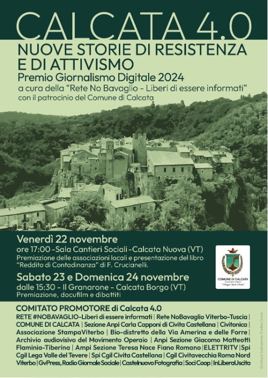 Calcata 4.O, nuove storie di resistenza e di attivismo con la Rete NoBavaglio