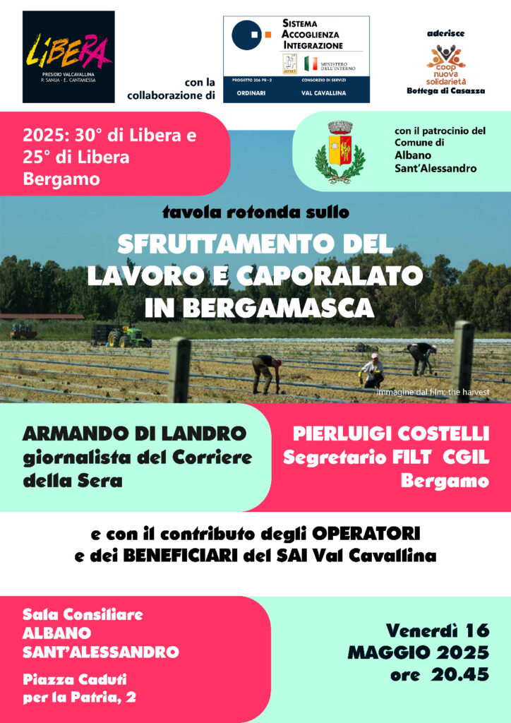 Tavola rotonda sullo sfruttamento del caporalato nella bergamasca