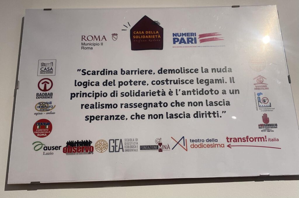 Roma, a San Lorenzo inaugurata la “Casa della Solidarietà Stefano Rodotà”