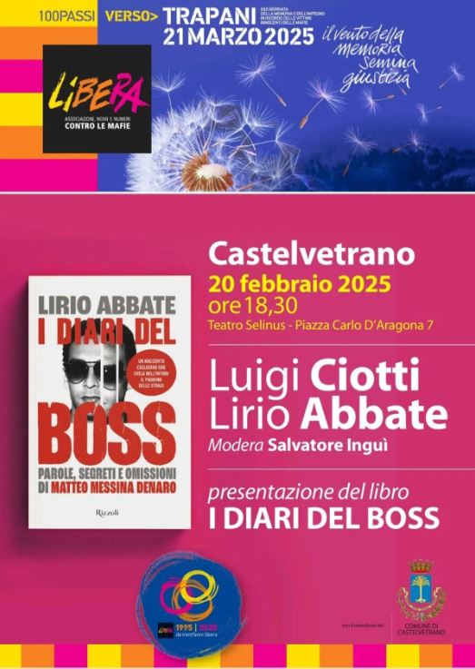 Castelvetrano (TP) 20 febbraio: presentazione del libro “I diari del boss”