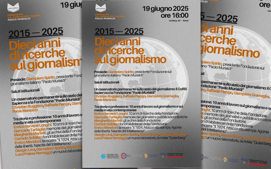 2015 – 2025: la Fondazione Murialdi compie 10 anni e festeggia con un convegno