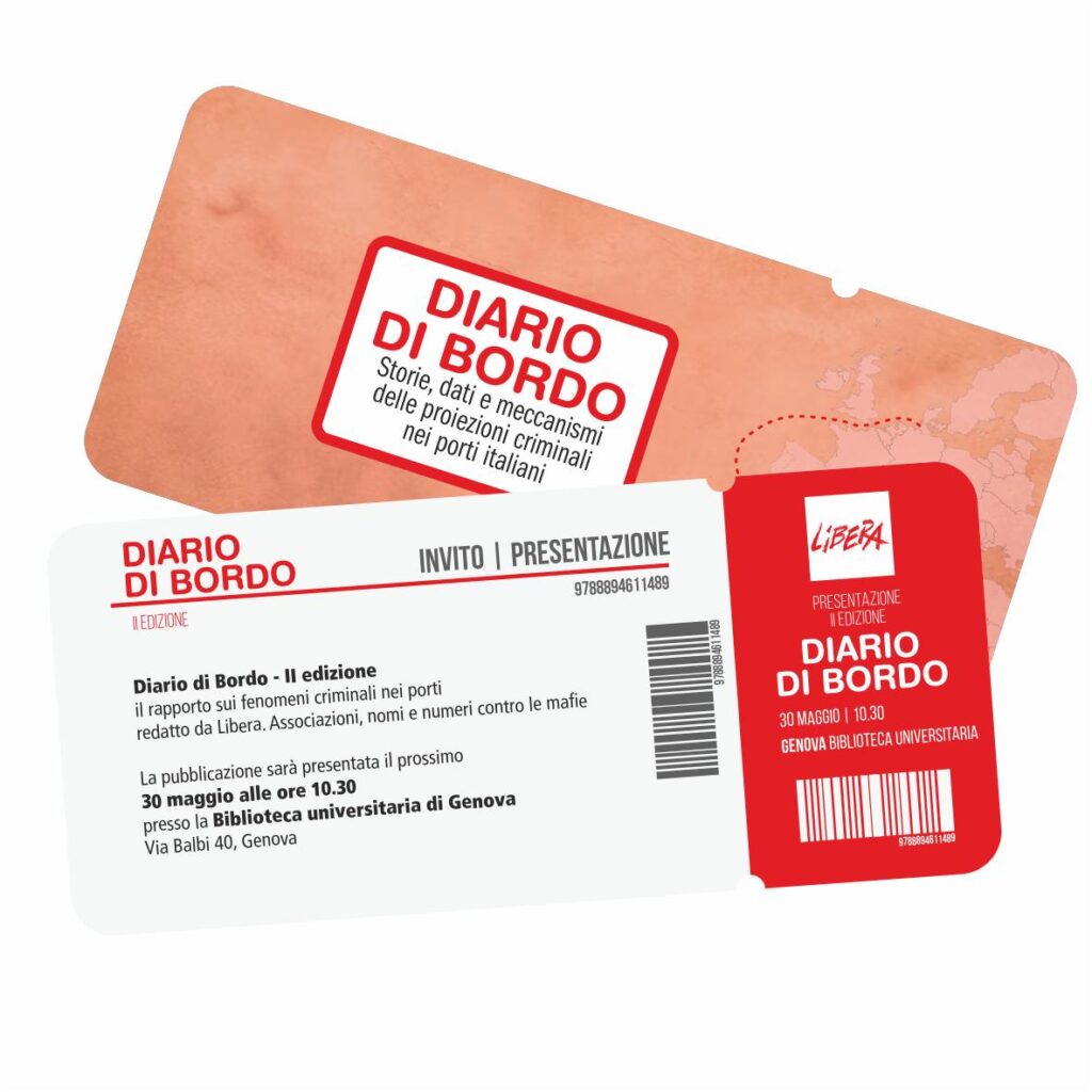 Genova 30 maggio: “Diario di bordo”, presentazione del dossier di Libera