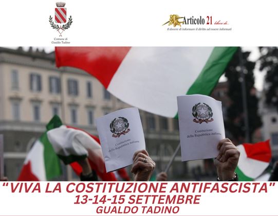 “Viva la Costituzione Antifascista”. A Gualdo Tadino (PG) la festa nazionale di Articolo 21