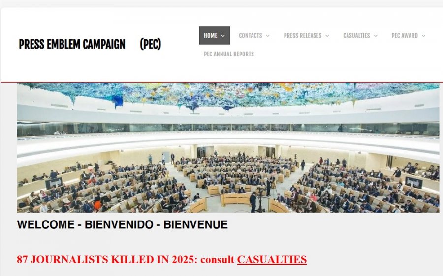 Giornalisti uccisi, Pec lancia l’allarme: «Nel 2025 già 87, drammatico aumento sul 2024»