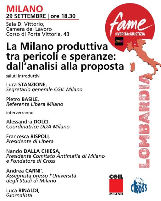 La Milano produttiva tra pericoli e speranze: dall’analisi alla proposta