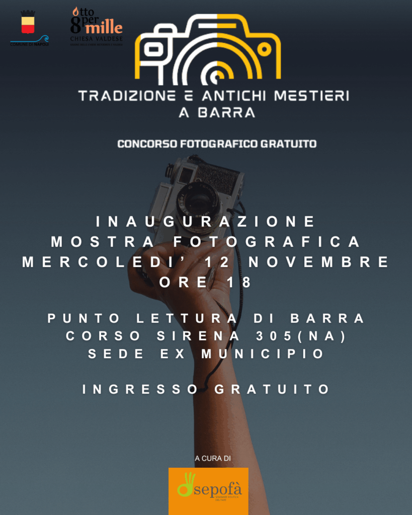 Napoli 18 novembre, inaugurazione della mostra “Tradizione e Antichi Mestieri a Barra”