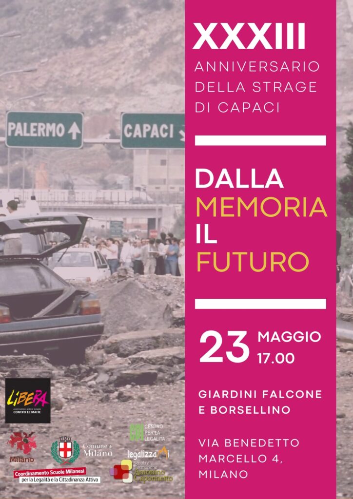 Milano 23 maggio, anniversario della strage di Capaci